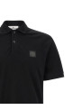 'Compass' logo polo shirt Black