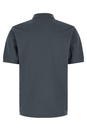 'Compass' logo polo shirt Blue