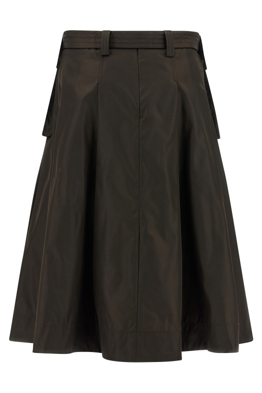 'Duchesse Nylon Pleated' skirt Brown