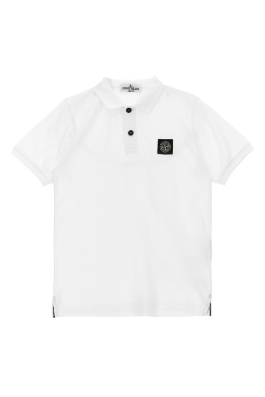 'Compass' logo polo shirt White