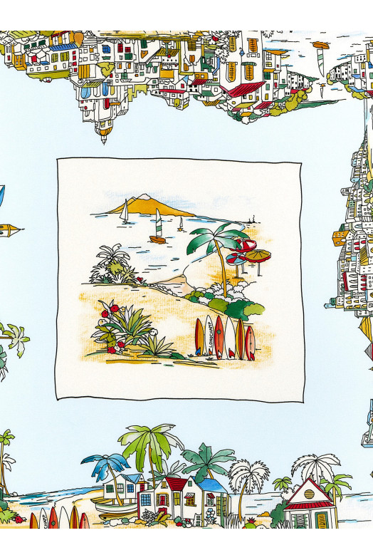 'Vivement l'Eté' scarf BLUE