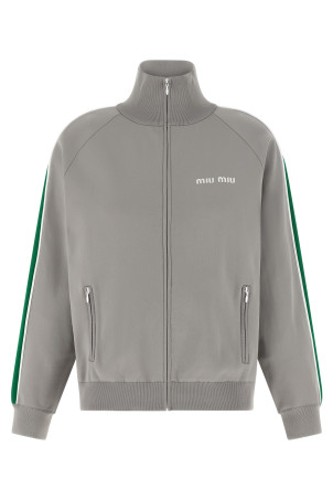 Logo embroidery sweatshirt Gray