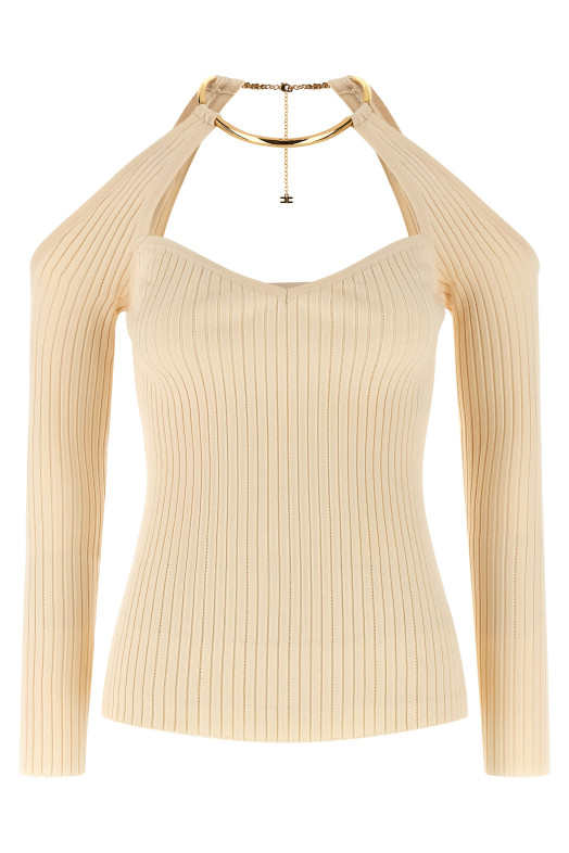 Necklace sweater Beige