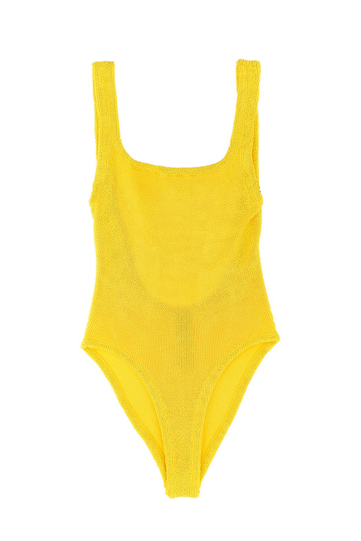 'Square Neck' one-piece swimsuit Yellow