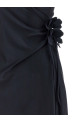 'Asymmetric Mini Flower' dress Black