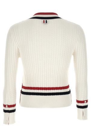 RWB intarsia sweater White