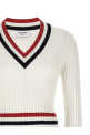 RWB intarsia sweater White