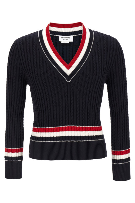 RWB intarsia sweater Blue