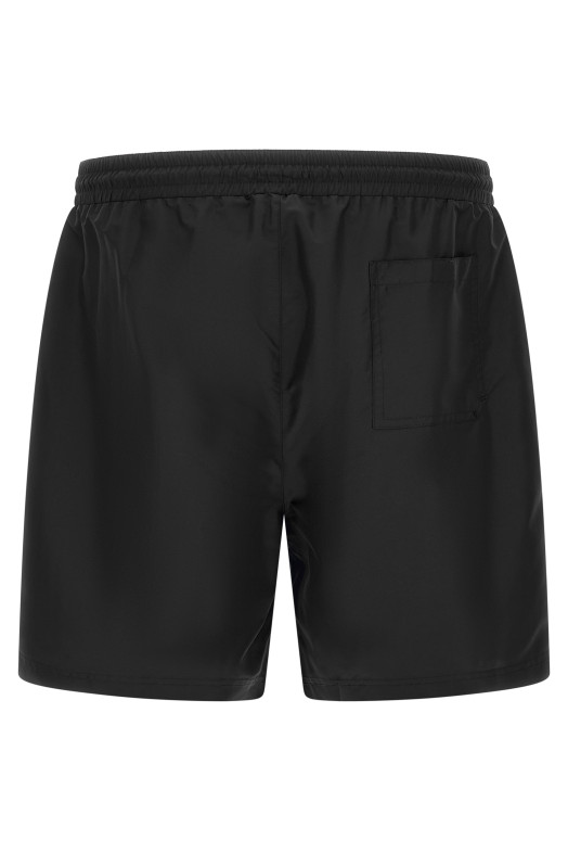 Logo embroidery swimsuit Black