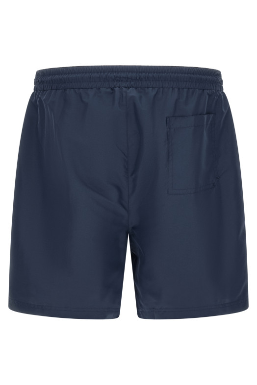 Logo embroidery swimsuit Blue