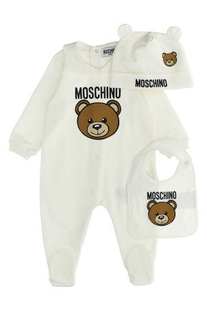 Baby set bib + cap + bib White