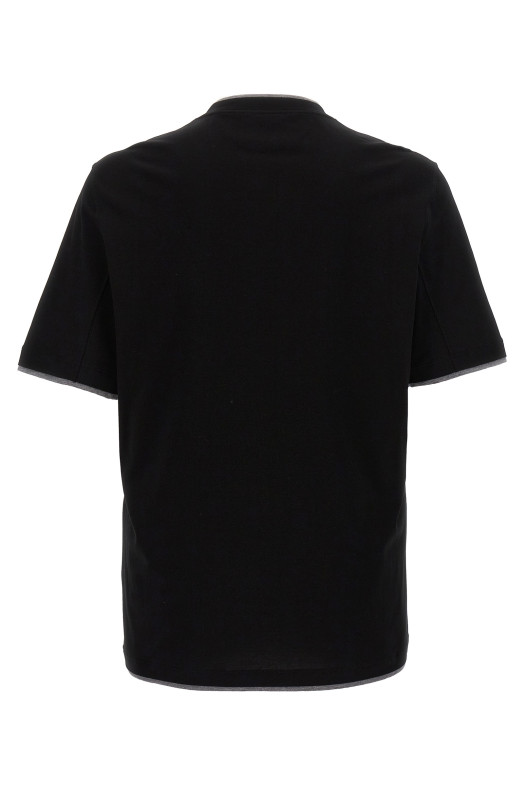 Double hem t-shirt Black