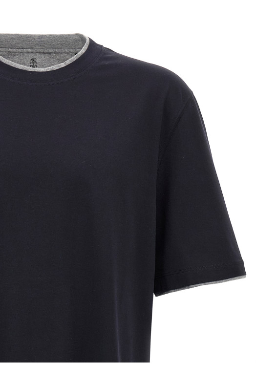 Double layer t-shirt Blue