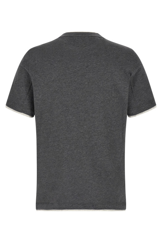 Double layer t-shirt Gray