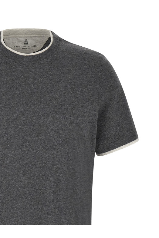 Double layer t-shirt Gray