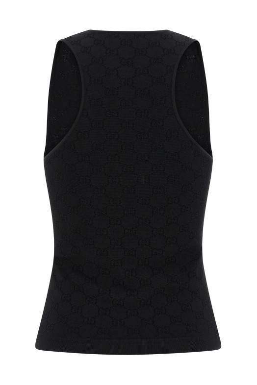 GG jacquard tank top Black
