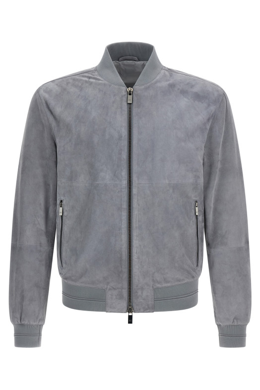 Suede jacket Gray