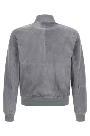 Suede jacket Gray