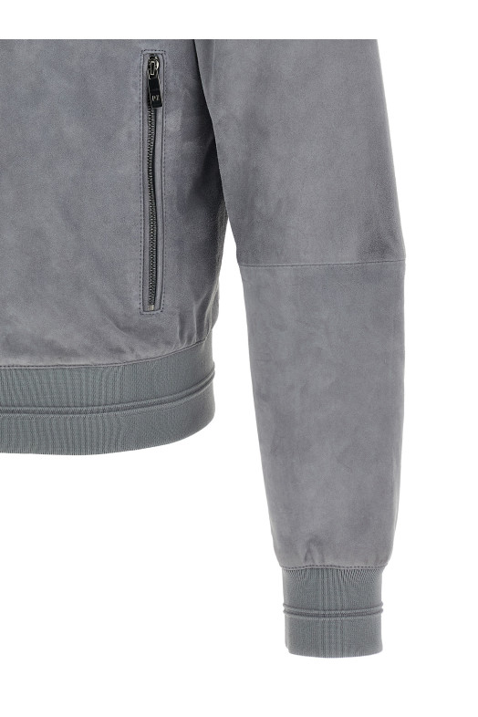 Suede jacket Gray