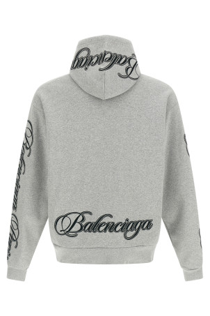'Cursive' hoodie Gray