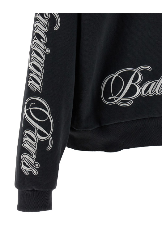 'Cursive' hoodie Black