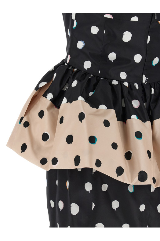 'Falena Dots' dress Black