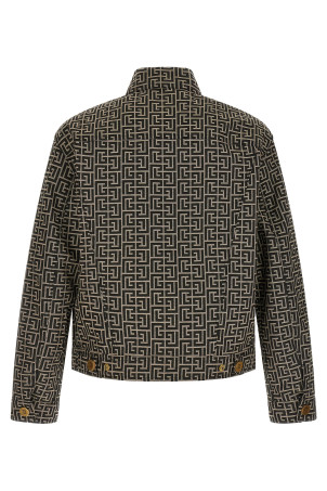 Jacquard monogram jacket Black