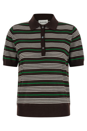 'Listripes' polo shirt Brown