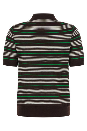 'Listripes' polo shirt Brown