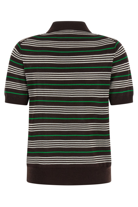 'Listripes' polo shirt Brown