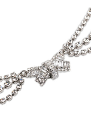 Bow necklace Silver