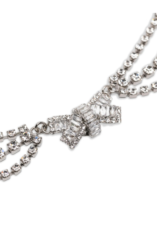 Bow necklace Silver