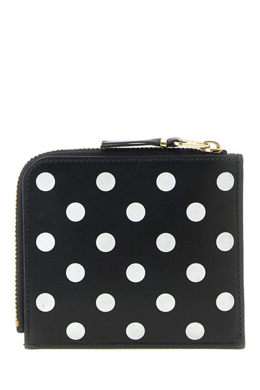 Polka Dots Printed Wallet Black-grey