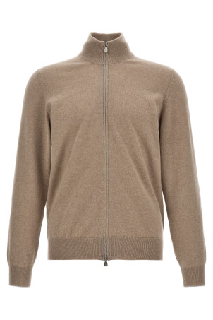 Zip cardigan Beige