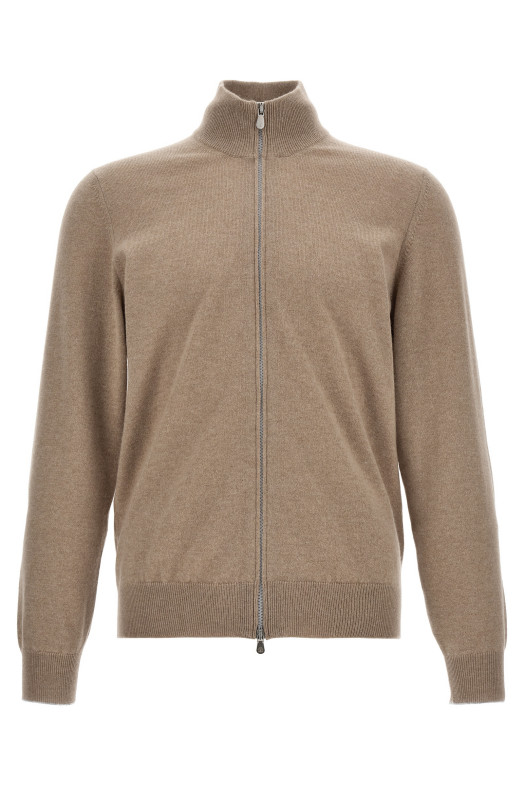 Zip cardigan Beige