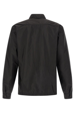Re-nylon feather shirt Black