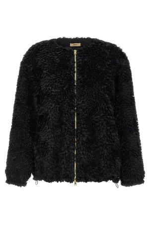 Mini ruffle jacket Black