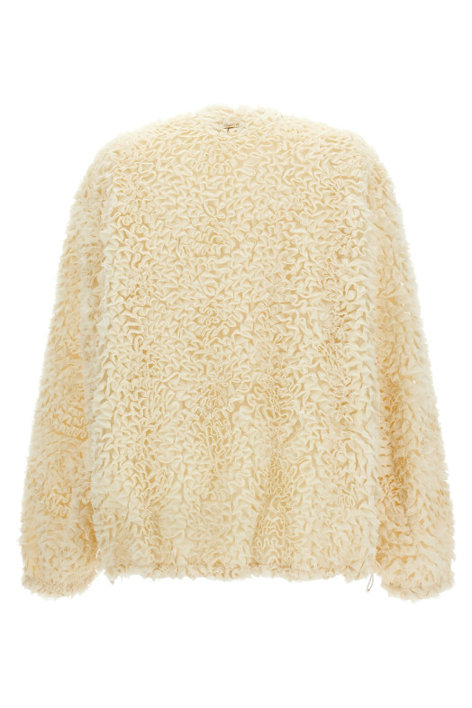 Mini ruffle jacket White