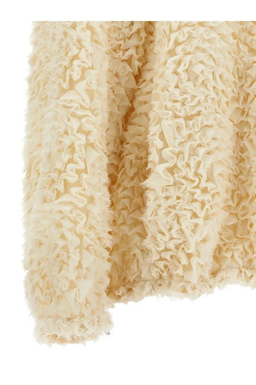 Mini ruffle jacket White