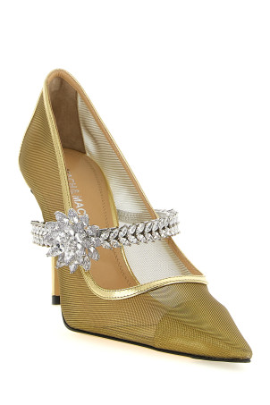 'Lotus Flower' pumps Gold