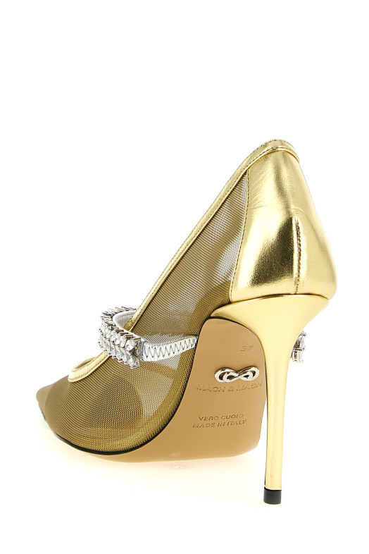 'Lotus Flower' pumps Gold