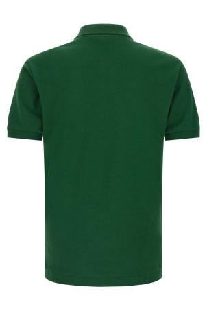 Logo patch polo shirt Green