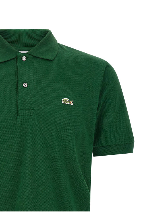 Logo patch polo shirt Green