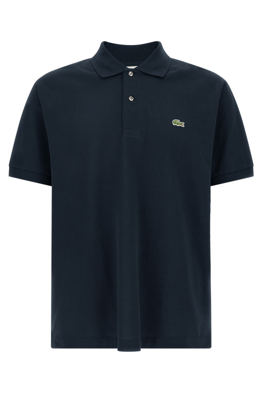 Logo patch polo shirt Blue