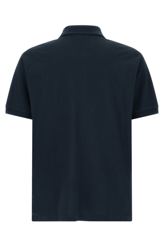 Logo patch polo shirt Blue