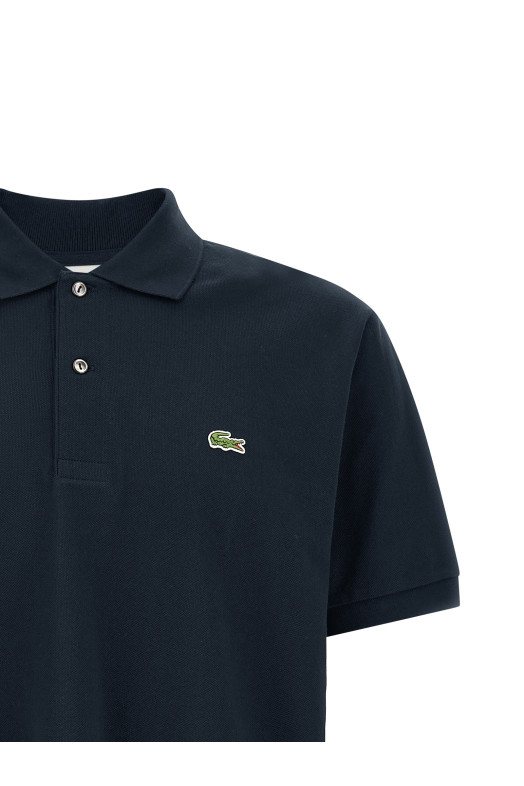 Logo patch polo shirt Blue