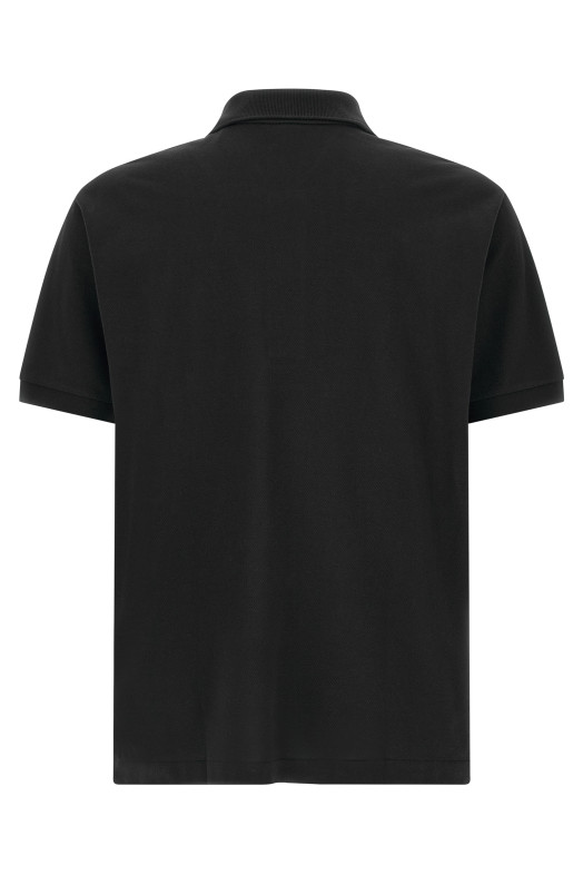 Logo patch polo shirt Black