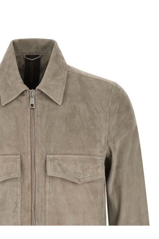 Suede jacket Gray