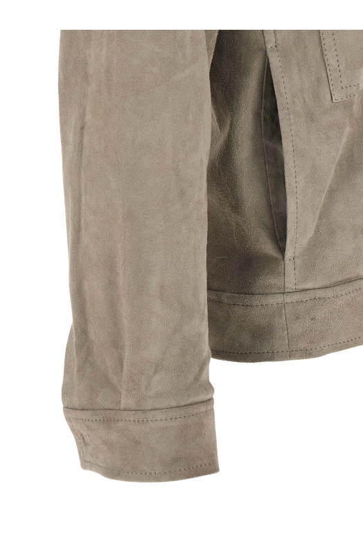 Suede jacket Gray