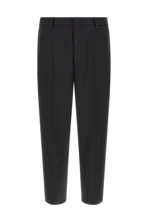 Technical gabardine trousers Black